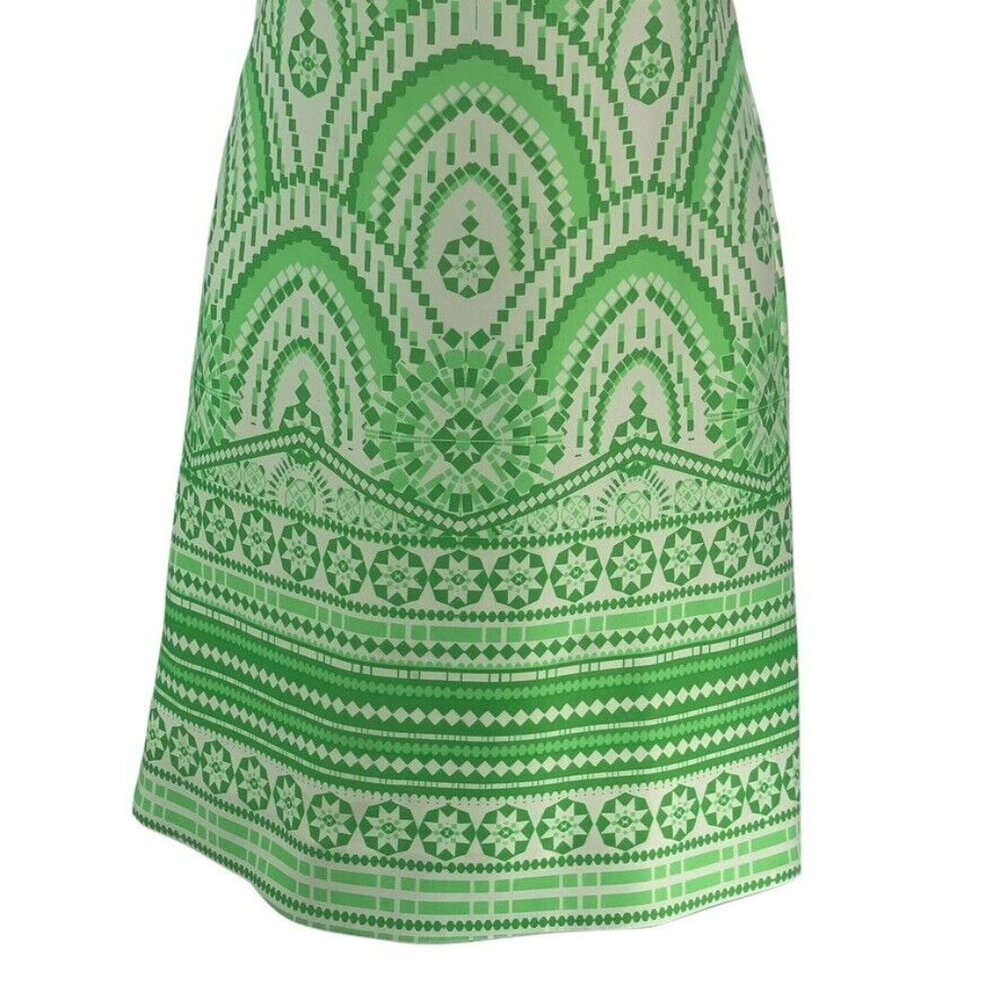 Just Taylor Geometric Pattern Sleeveless Shift Dress With Back Zipper Closure - Picture 7 of 13